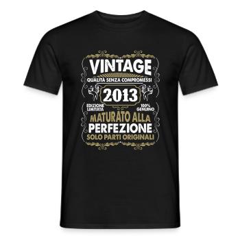 2013 vintage aged to perfection - Men's T-Shirt - black - Front - AI Model Male 178 light (178cm)