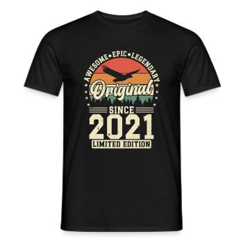 2021 Original 2021 Vintage Vintage Retro anniversa - Men's T-Shirt - black - Front - AI Model Male 178 light (178cm)
