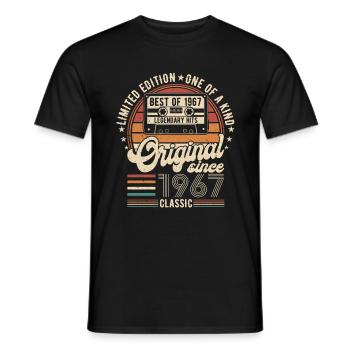 Jahrgang 1962 Geburtstag 1962 Jahrgang 1962 - Männer T-Shirt - Schwarz - Vorne - AI Model Male 178 light (178cm)