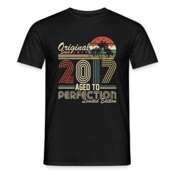 2017 - 2017 vintage - Fantastic since 2017 - Men's T-Shirt - black - Front - AI Model Male 178 light (178cm)