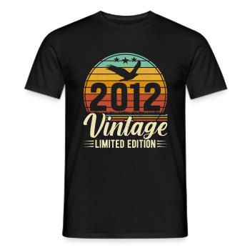 Vintage 2012 aged to perfection - Men's T-Shirt - black - Front - AI Model Male 178 light (178cm)