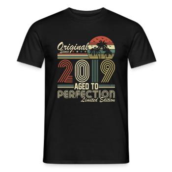 Original 2019 Vintage Vintage Retro Birthday - T-shirt homme - noir - Devant - AI Model Male 178 light (178cm)
