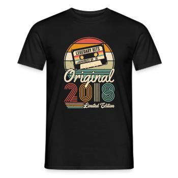 Original 2018 Vintage - 2018 Birthday Gift - Men's T-Shirt - black - Front - AI Model Male 178 light (178cm)