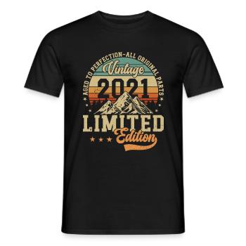 2021 Original 2021 Vintage Vintage Retro anniversa - Men's T-Shirt - black - Front - AI Model Male 178 light (178cm)