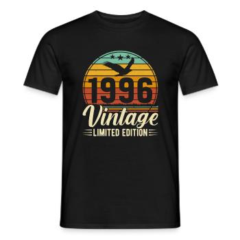1996 Geburtstagsgeschenk 1996 Jahrgang 1996 Geschenk - Männer T-Shirt - Schwarz - Vorne - AI Model Male 178 light (178cm)