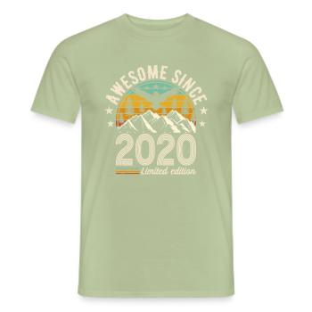 2020 - Men's T-Shirt - sage - Front - AI Model Male 178 light (178cm)