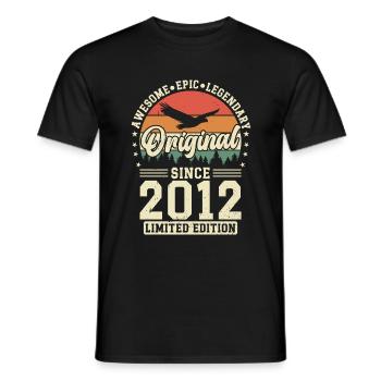Vintage 2012 aged to perfection - Men's T-Shirt - black - Front - AI Model Male 178 light (178cm)