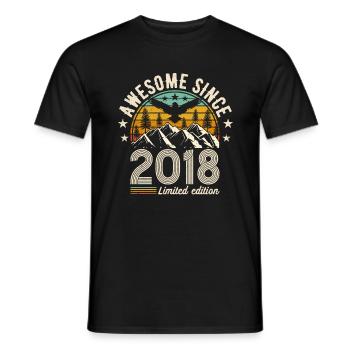 Original 2018 Vintage - 2018 Birthday Gift - Men's T-Shirt - black - Front - AI Model Male 178 light (178cm)