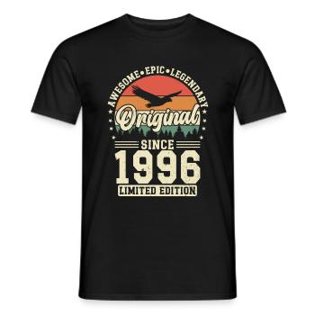 1996 Geburtstagsgeschenk 1996 Jahrgang 1996 Geschenk - Männer T-Shirt - Schwarz - Vorne - AI Model Male 178 light (178cm)