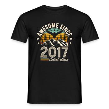 2017 - Millésime 2017 - Fantastique depuis 2017 - T-shirt homme - noir - Devant - AI Model Male 178 light (178cm)