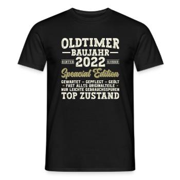 Vintage 2022 meilleur de 2022 - annif 3 ans - T-shirt homme - noir - Devant - AI Model Male 178 light (178cm)