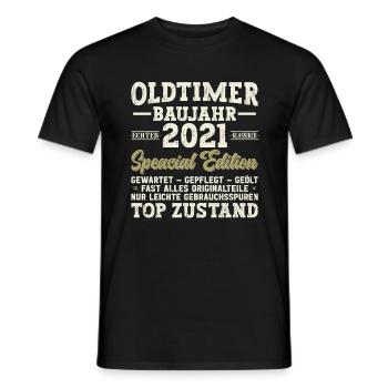 2021 Original 2021 Vintage Vintage Retro anniversa - Men's T-Shirt - black - Front - AI Model Male 178 light (178cm)