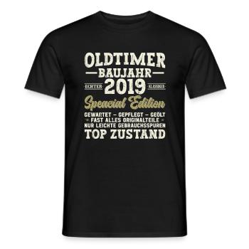 Original 2019 Vintage Vintage Retro Birthday - T-shirt homme - noir - Devant - AI Model Male 178 light (178cm)