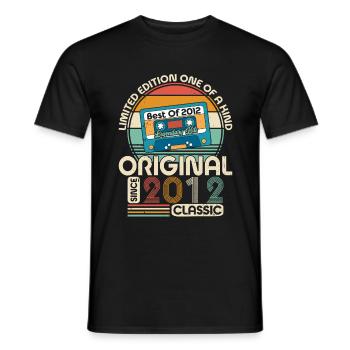 Vintage 2012 aged to perfection - Men's T-Shirt - black - Front - AI Model Male 178 light (178cm)