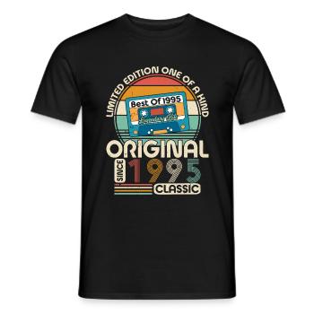 1995 Geburtstagsgeschenk 1995 Jahrgang 1995 Geschenk - Männer T-Shirt - Schwarz - Vorne - AI Model Male 178 light (178cm)