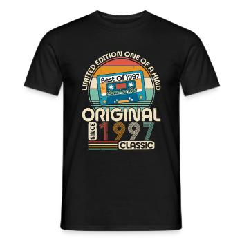 1997 Geburtstagsgeschenk 1997 Jahrgang 1997 Geschenk - Männer T-Shirt - Schwarz - Vorne - AI Model Male 178 light (178cm)