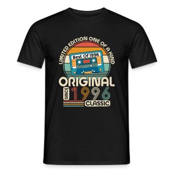 1996 Geburtstagsgeschenk 1996 Jahrgang 1996 Geschenk - Männer T-Shirt - Schwarz - Vorne - AI Model Male 178 light (178cm)