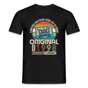 1998 Geburtstagsgeschenk 1998 Jahrgang 1998 Geschenk - Männer T-Shirt - Schwarz - Vorne - AI Model Male 178 light (178cm)