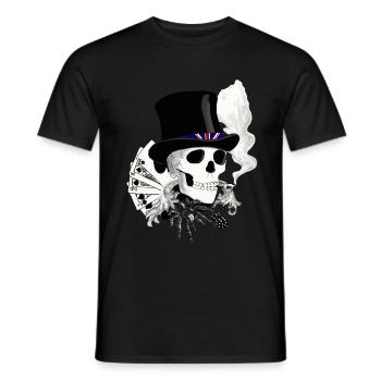 crâne Angleterre - T-shirt homme - noir - Devant - AI Model Male 178 light (178cm)