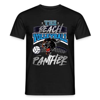 le sport de balle de conception de pather de volleyball de plage - T-shirt homme - noir - Devant - AI Model Male 178 light (178cm)