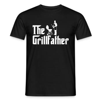 The Grillfather - Männer T-Shirt - Schwarz - Vorne - AI Model Male 178 light (178cm)