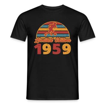 Anniversaire du footballeur 1959 - T-shirt homme - noir - Devant - AI Model Male 178 light (178cm)