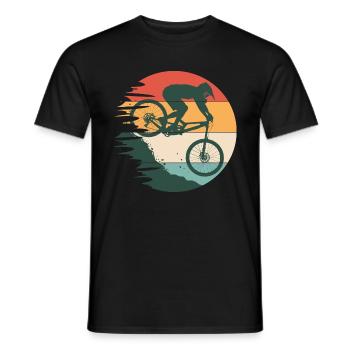 Fahrradfahrräder BMX Mountainbike Bergrad - Männer T-Shirt - Schwarz - Vorne - AI Model Male 178 light (178cm)
