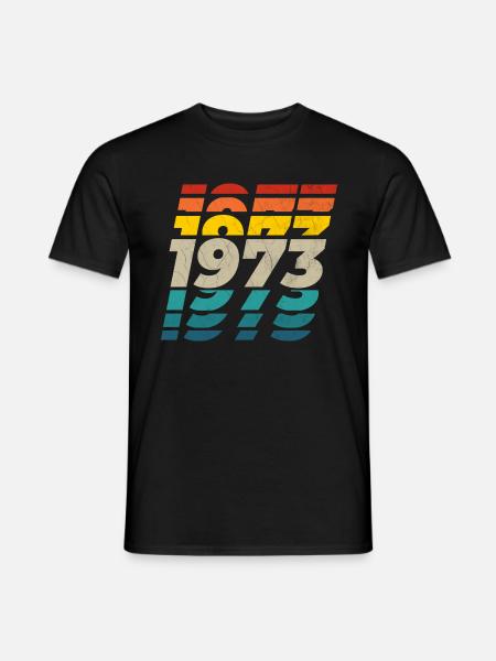 1973 vintage logo 50th birthday, birthday shirt - Men's T-Shirt - black