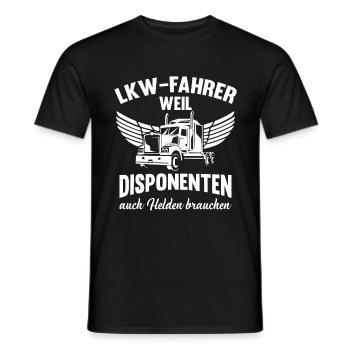 Dispatchers Truck Driver Truck Driver Truck Gift - T-shirt homme - noir - Devant - AI Model Male 178 light (178cm)