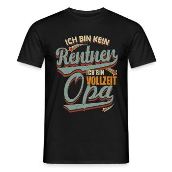 Opa Geschenk Vollzeit Opa Rentner Großvater - Männer T-Shirt - Schwarz - Vorne - AI Model Male 178 light (178cm)