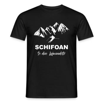 skifahren schifoan is das Leiwandste - Männer T-Shirt - Schwarz - Vorne - AI Model Male 178 light (178cm)