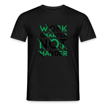 Work smarter, not harder | funny sayings - Men's T-Shirt - black - Front - AI Model Male 178 light (178cm)