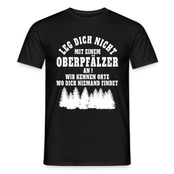 Leg dich nicht mit einem Oberpfälzer an. - Männer T-Shirt - Schwarz - Vorne - AI Model Male 178 light (178cm)
