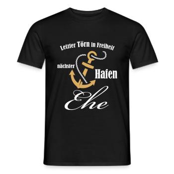 Nächster Hafen Ehe Variante 5 - Männer T-Shirt - Schwarz - Vorne - AI Model Male 178 light (178cm)