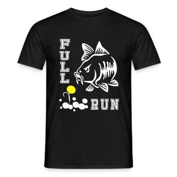 FULLRUN carp angler carp carp fishing gift - Men's T-Shirt - black - Front - AI Model Male 178 light (178cm)