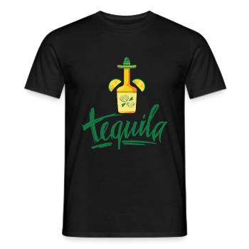 Tequila gift idea - Men's T-Shirt - black - Front - AI Model Male 178 light (178cm)