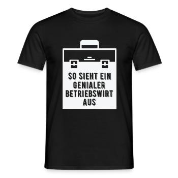 Betriebswirte sind genial - Männer T-Shirt - Schwarz - Vorne - AI Model Male 178 light (178cm)