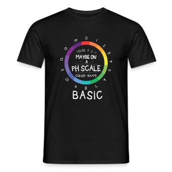 pH Skala Lustiges Chemiker Spaß Witz Fun Geschenk - Männer T-Shirt - Schwarz - Vorne - AI Model Male 178 light (178cm)
