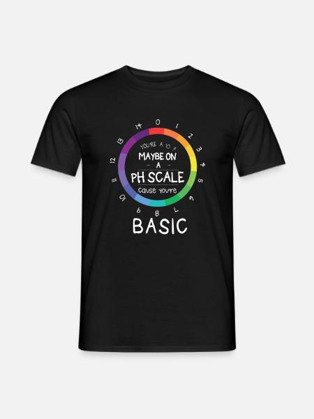 pH Skala Lustiges Chemiker Spaß Witz Fun Geschenk - Mænd T-shirt - sort