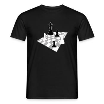 Echecs, échecs - T-shirt homme - noir - Devant - AI Model Male 178 light (178cm)