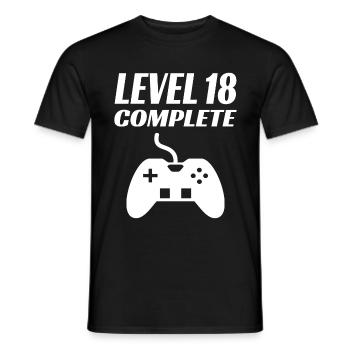 18 ans d’anniversaire gaming gamer cadeau - T-shirt homme - noir - Devant - AI Model Male 178 light (178cm)