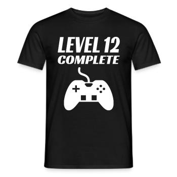 12th birthday gamer gift - Men's T-Shirt - black - Front - AI Model Male 178 light (178cm)