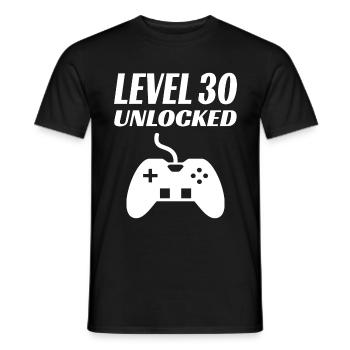 30e anniversaire cadeau de gamer - T-shirt homme - noir - Devant - AI Model Male 178 light (178cm)
