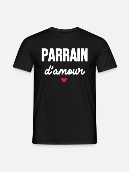 Parrain d'amour - T-shirt homme - noir