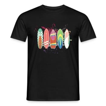 Surffer planche de surf Sports d’été Surf idée cadeau - T-shirt homme - noir - Devant - AI Model Male 178 light (178cm)