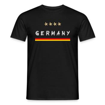 Maillot de football Allemagne Drapeau allemand - T-shirt homme - noir - Devant - AI Model Male 178 light (178cm)