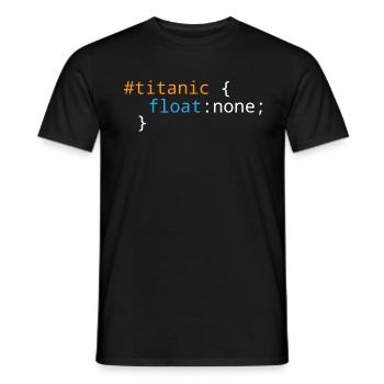 Css Puns - Titanic - Men's T-Shirt - black - Front - AI Model Male 178 light (178cm)