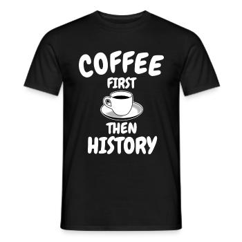 History Teacher History Historian - Men's T-Shirt - black - Front - AI Model Male 178 light (178cm)