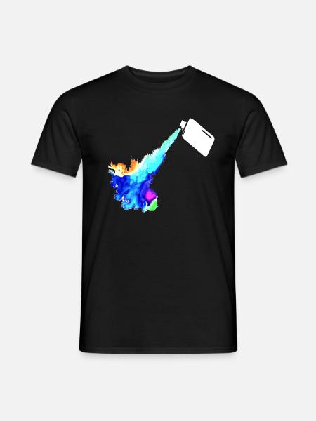 Spraydose Graffiti Kunst in Bunt - Männer T-Shirt - Schwarz