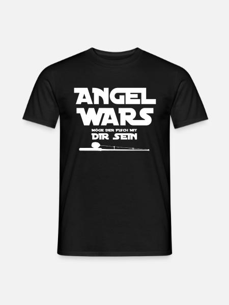 Angler - Männer T-Shirt - Schwarz